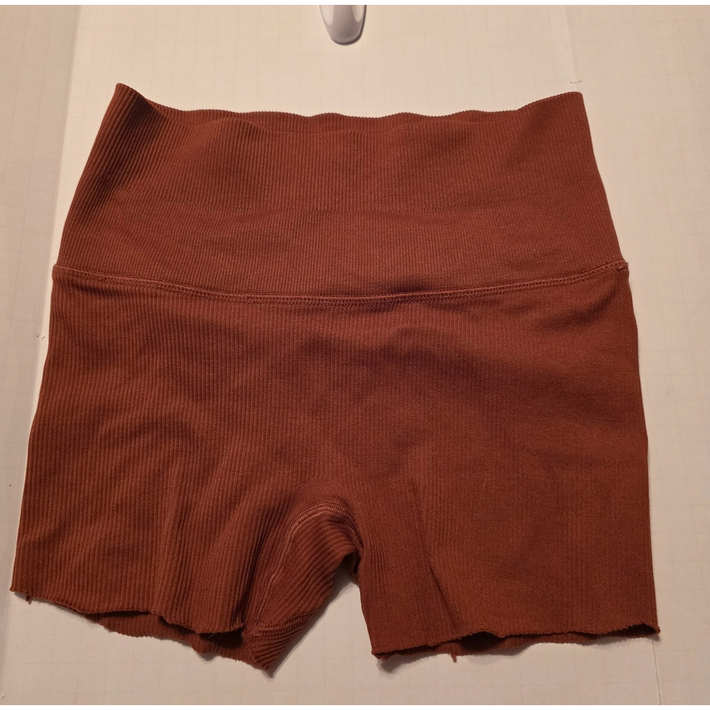 Victoria's Secret Womens XS Red Pepper Ribbed Seamless Biker Shorts